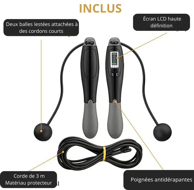 Corde à sauter intelligente sans fil, comptage, perte de poids, Portable, facile à utilisé